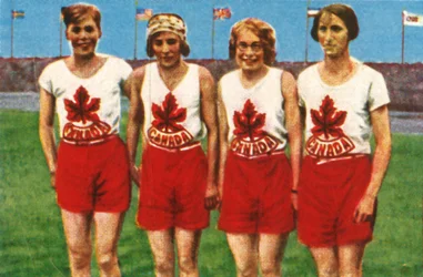 Drużyna kanadyjska, sztafeta 4x100 m kobiet, 1928 r.