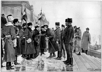 Oddziały kanadyjskie zamierzają wyruszyć na wojnę burską, 1900