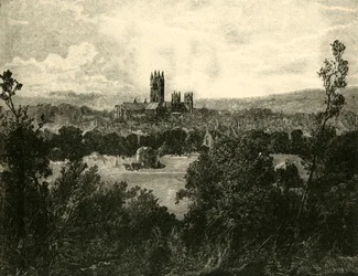 Katedra w Canterbury, z północnego wschodu, 1890.