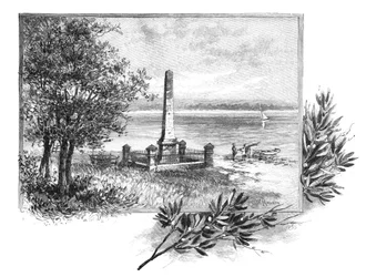 Miejsce lądowania Captain Cooks, Botany Bay, Nowa Południowa Walia, Australia, 1886
