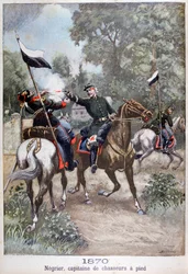 Kapitan chasseurów, wojna francusko-niemiecka, 1870, 1899