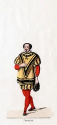Kapucjusz, projekt kostiumu do sztuki Szekspira, Henryk VIII, XIX w.