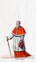 Kardynał Campus, projekt kostiumów do sztuki Szekspira, Henryk VIII, XIX w.