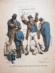 Karykatura właścicieli, Komuna Paryska, 1871.