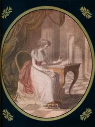 Caroline z Litchfield, medytująca nad obrazem Waldsteins, ok. 1780, 1910