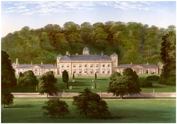 Wzgórze Zamkowe, Devon, dom hrabiego Fortescue, ok. 1880 r.