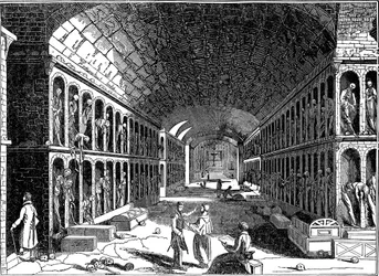 Katakumby klasztoru franciszkanów kapucynów, Palermo, Sycylia, 1833