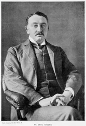 Cecil Rhodes, urodzony w Anglii przedsiębiorca i mąż stanu z RPA, ok. 1890 r.