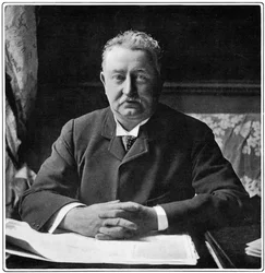 Cecil Rhodes, urodzony w Anglii przedsiębiorca i mąż stanu z RPA, ok. 1901 r.