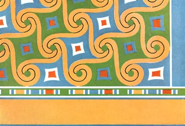 Malowidła na suficie w grobowcu Nes-pa-nefer-her, Szejk Abd el-Gurna, Teby, Egipt, 1928.