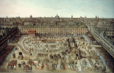 Obchody kontraktu weselnego między Ludwikiem XIII a Anną Austriaczką..., 1612.