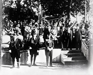 Ceremonia z udziałem dygnitarzy i urzędników, c1914-c1918