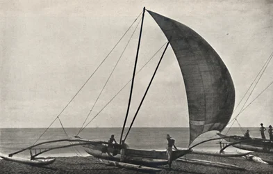 Morska łódź rybacka z podporą cejlońską, 1926