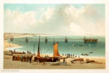 Molo łańcuchowe, Brighton, Sussex, c1889
