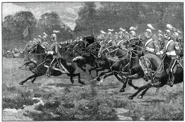 Szarża 5. i 7. Dragon Guards, przegląd w Windsor Park, 1900