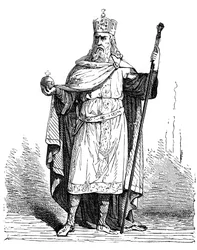 Karol Wielki, król Franków i cesarz rzymski, koniec VIII - początek IX wieku 1882-1884