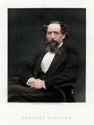 Charles Dickens, angielski powieściopisarz i dziennikarz, 1876.
