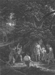 Karol II w lesie Boscobel, 1651, 1800