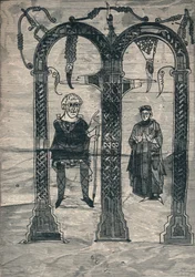 Karol Wielki i jego żona, według najwcześniejszego portretu, c775, 1907