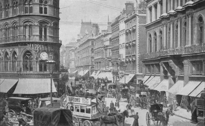 Tania strona z Mansion House, City of London, c1900 1901