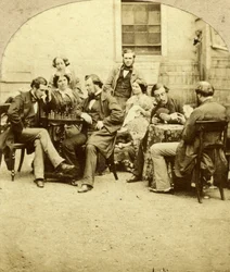Szachy i karty, ok. 1850 r.