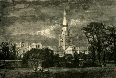 Katedra Chichester, od południa, 1898.