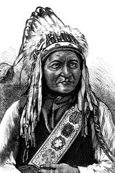 Wódz Siedzący Byk, Indianin amerykański, XIX w.