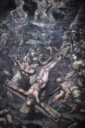 Chiesa della Grazia, Galatina, Apulia Obraz przedstawiający ukrzyżowanie św. Piotra, Galatina, Włochy