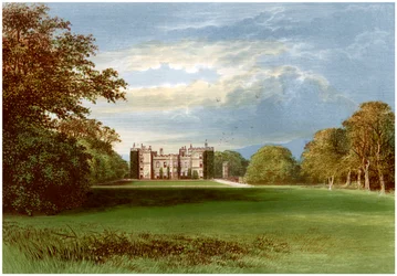Zamek Chillingham, Northumberland, dom hrabiego Tankerville, ok. 1880 r