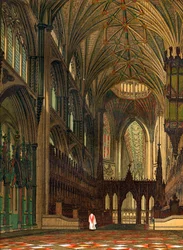 Chór katedry w Ely, Cambridgeshire, XIX wiek