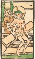 Chrystus siedzący na grobie z jednym aniołem, ok. godz. 14701480.