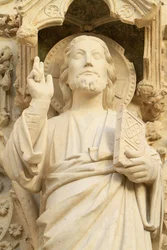 Chrystus. Katedra św. Szczepana, Bourges, Francja