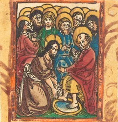 Chrystus obmywający nogi apostołom, ok. 1930 r. 14901500.
