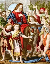 Chrystus wjeżdżający do Jerozolimy na ośle, ok. 1860 r.