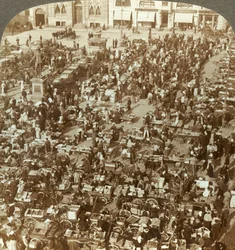 Największy rynek Christianias, Norwegia, ok. 1905.