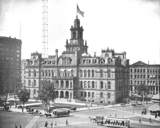 Ratusz, Detroit, Michigan, USA, ok. 1900.
