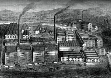 Clarks Anchor Thread Works, Paisley, Szkocja, c1880