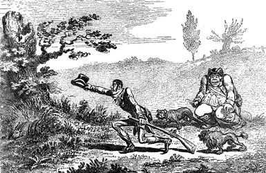 Sportowcy z Cockney znajdują zająca, 1800