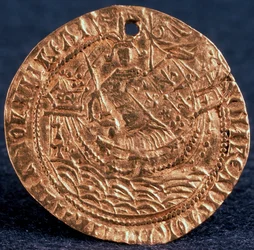 Moneta Korabelnik cara Iwana III, Rewers: Władca na jego statku, 1471-1490