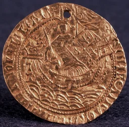 Moneta Korabelnik cara Iwana III Rewers: Władca na swoim statku, 1471-1490