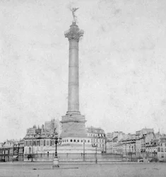 Kolumna Lipcowa, Place de la Bastille, Paryż, Francja, koniec XIX lub początek XX wieku