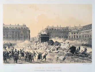 Kolumna na Place Vendome, Komuna Paryska, 16 maja 1871.