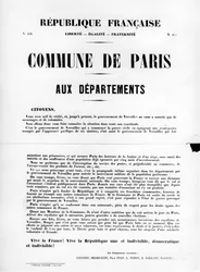 Commune de Paris, z francuskich plakatów politycznych Komuny Paryskiej, maj 1871