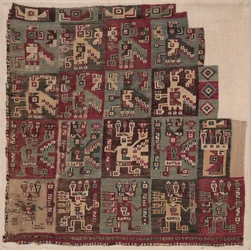 Fragment narożny, prawdopodobnie z tuniki, 700-1100 r. n.e.
