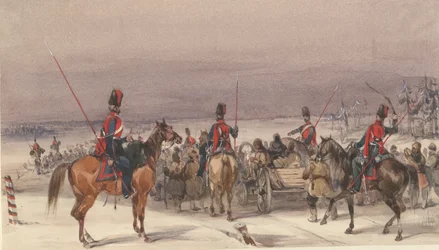 Kozacy konwojujący deportowanych, 1831