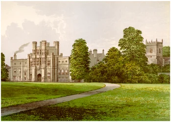 Coughton Court, Warwickshire, dom Baroneta Throckmortona, ok. 1880 r.