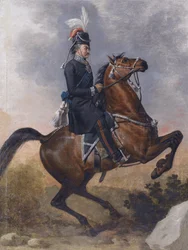 Hrabia Matvei Ivanovich Platov 1757-1818 na koniu, 1800s