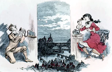 Zaloty telefoniczne przez Paryż, 1883 r.