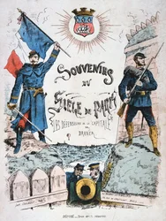 Okładka wspomnień z oblężenia Paryża, 1870-1871