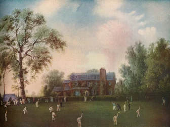 Krykiet w Gads Hill Place, Rochester, c1868 r.